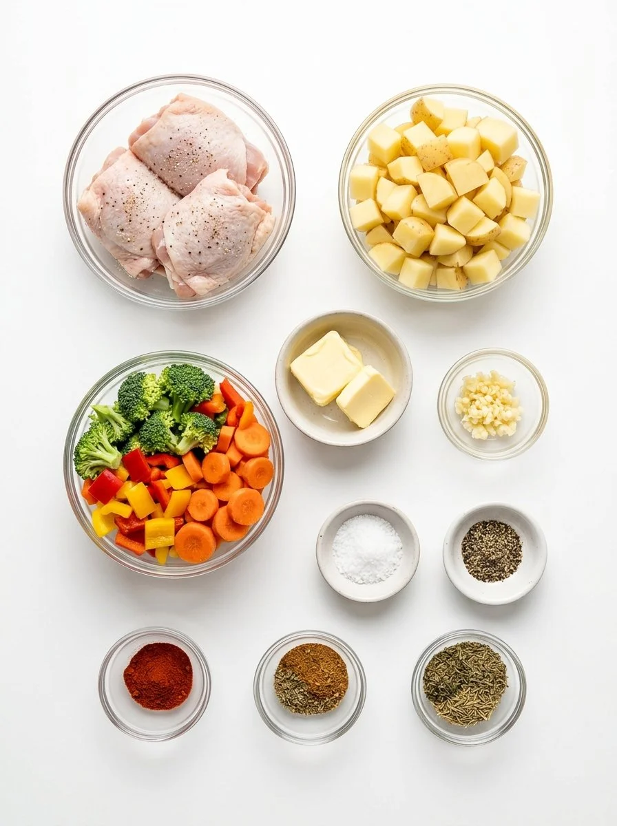 Sheet Pan Garlic Butter Chicken and Veggies